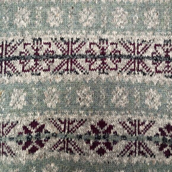 100% Wool Vintage Fair Isle Cardigan Vest M Nordic Academia Old Money Sweater - Picture 4 of 7